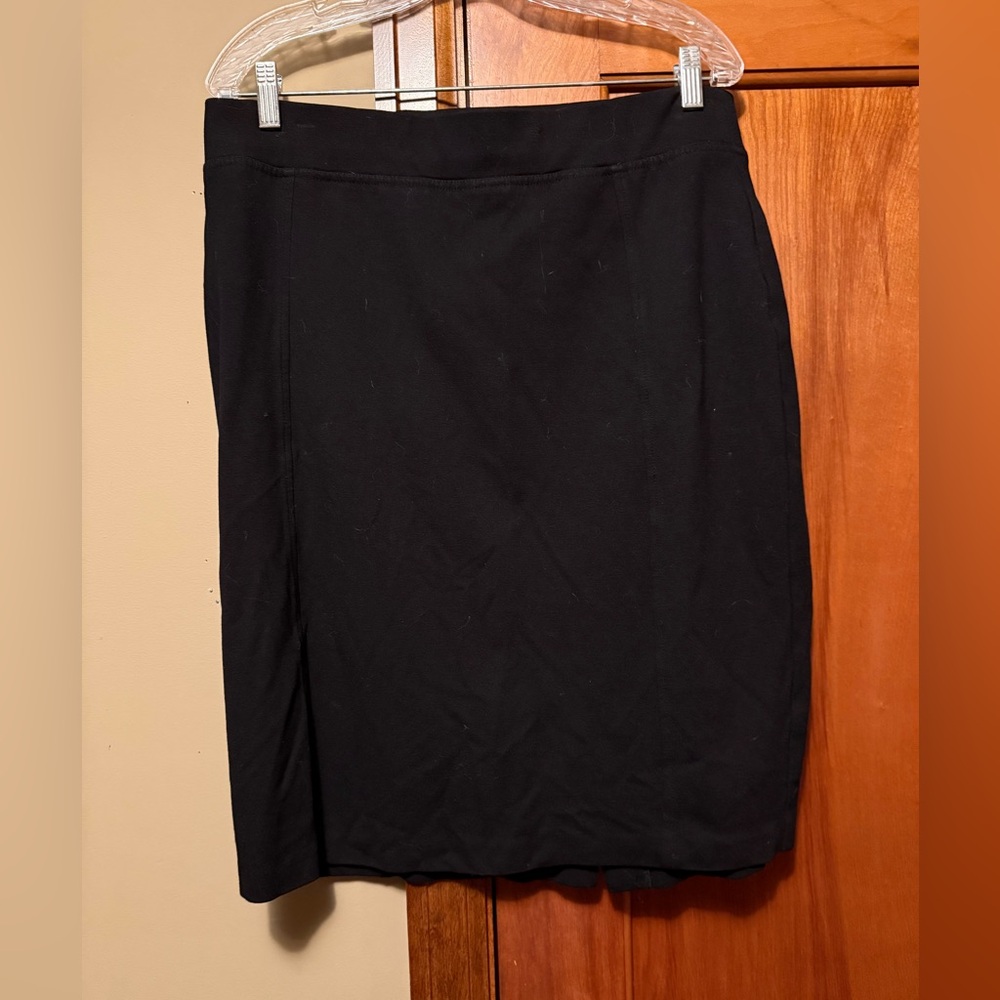 Black Knee-Length Pencil Skirt for Work